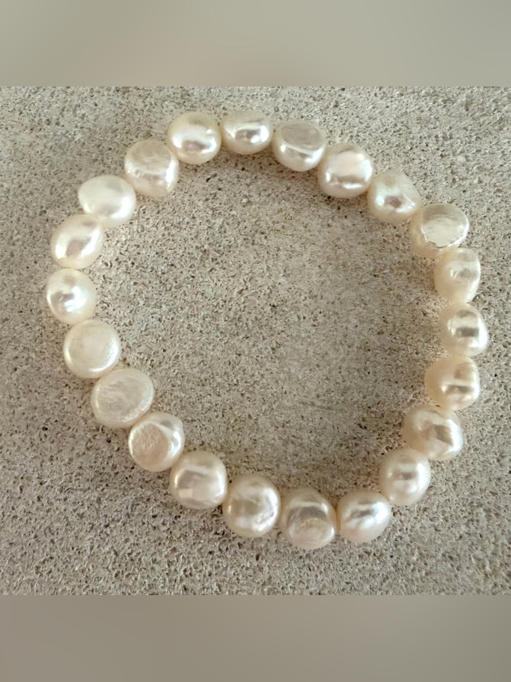 FRESHWATER PEARL Large Baroque Pearl Stretch Bracelet NWOT - Picture 7 of 7
